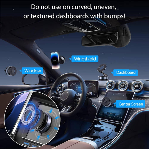 360° Magnetic Car Phone Holder – Strong Grip Mount (Free Home Delivery)