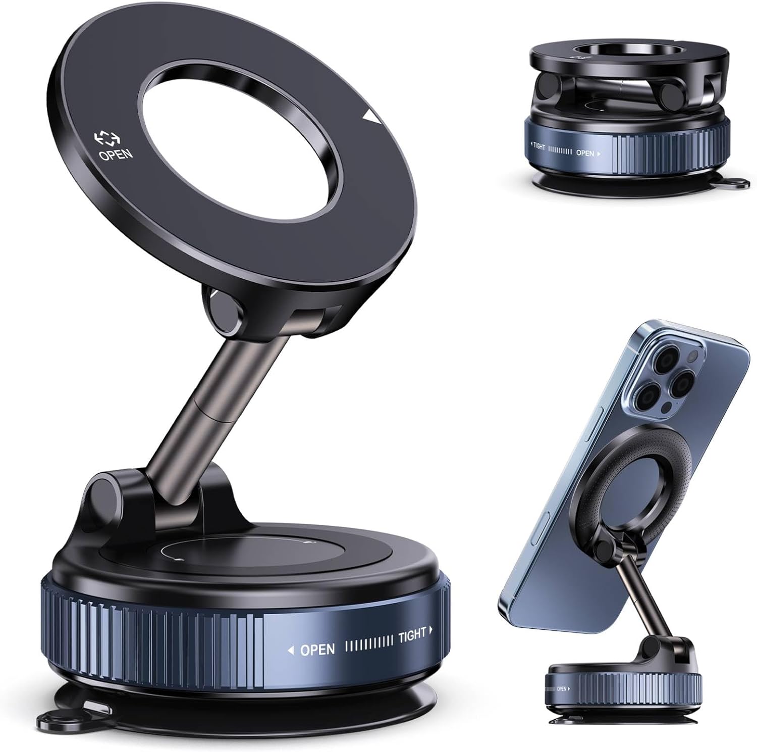 360° Magnetic Car Phone Holder – Strong Grip Mount (Free Home Delivery)