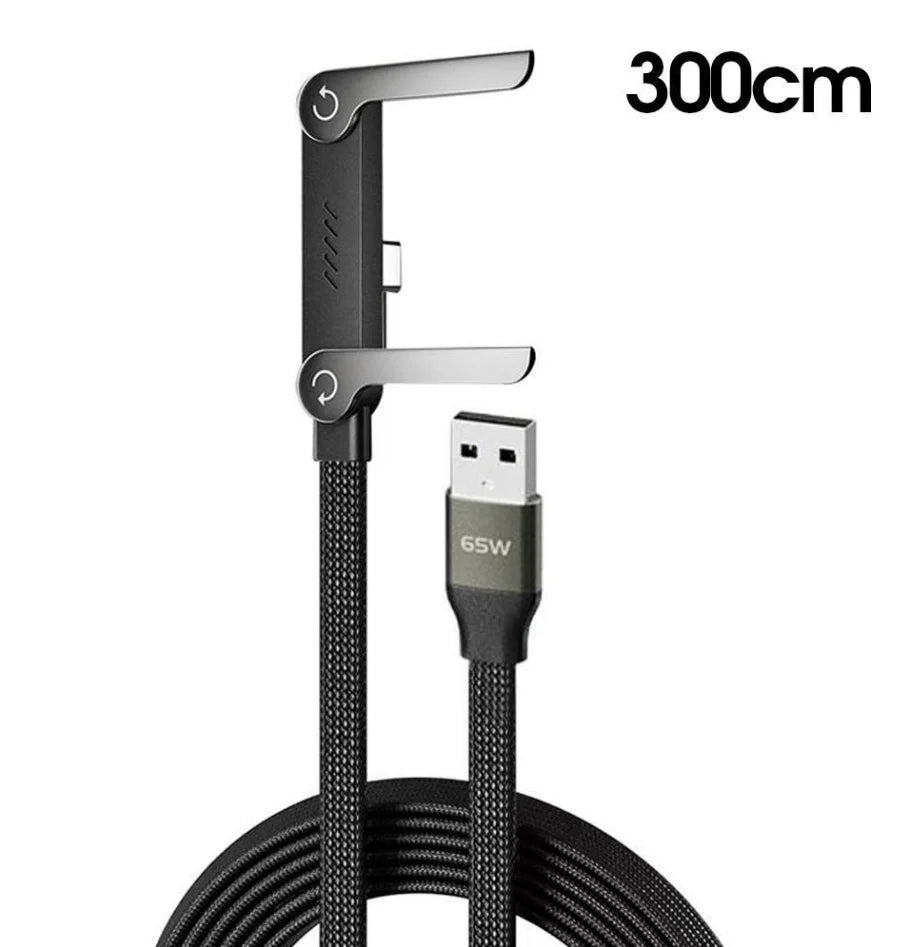Fast Charging Foldable Bracket Data Cable 2-in-1 Data Wire Foldable Phone Tablet Stand Type-C To Type-C USB-A To Type-C