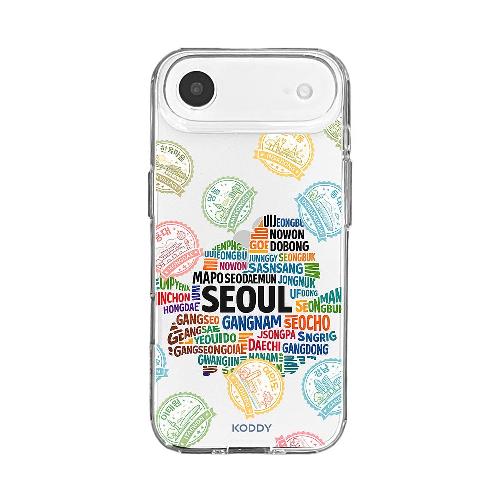 Seoul Korea Travel Stamp Typography Phone Case